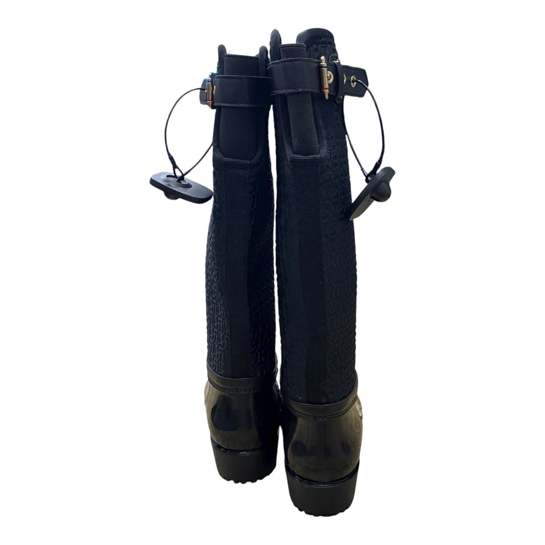 Boots Knee Flats By Tommy Hilfiger In Black, Size:6