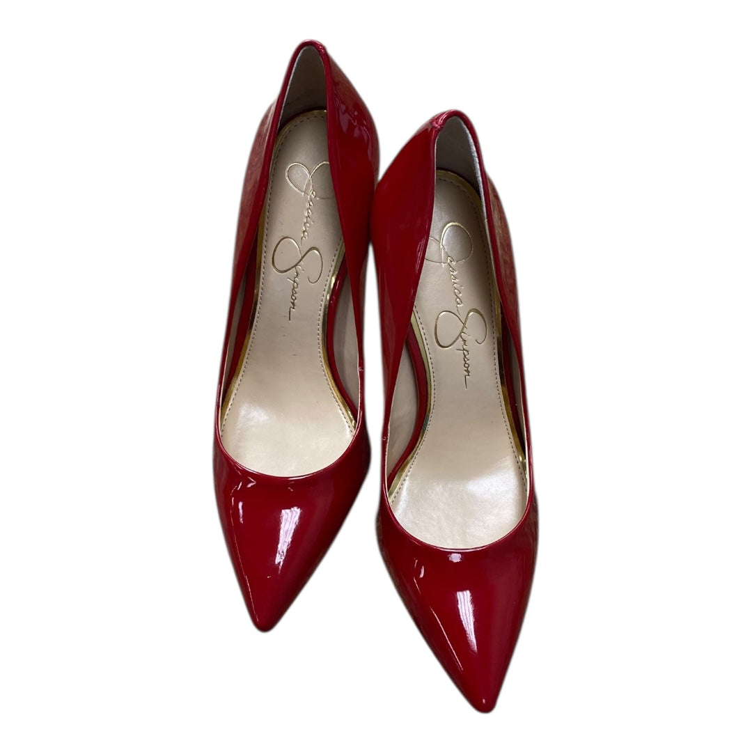 Shoes Heels Stiletto By Jessica Simpson In Red, Size:8
