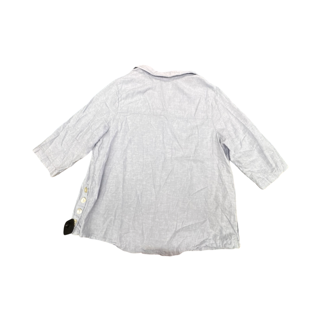 Top Ss By Tahari In Blue, Size:1X