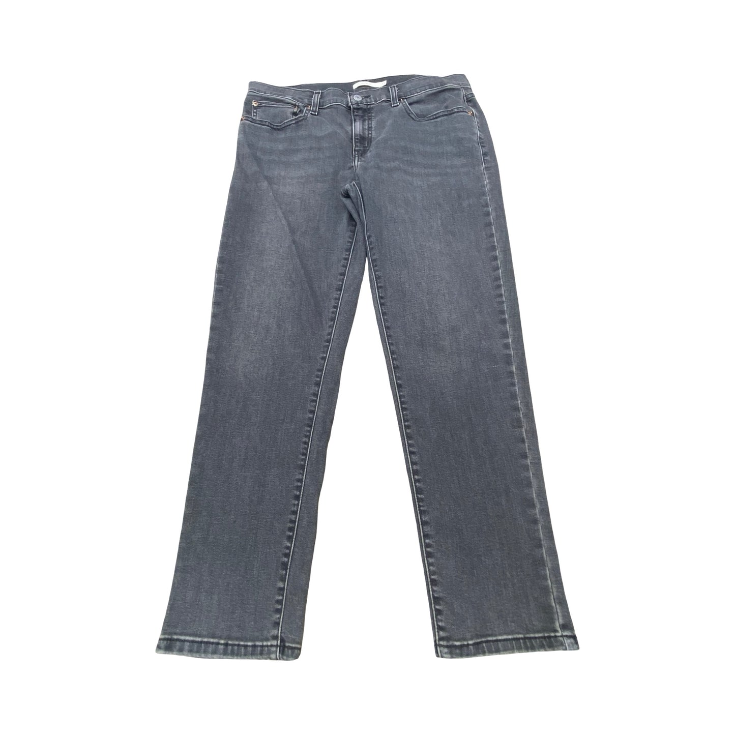 Jeans Boyfriend By Levis In Grey Denim, Size:12