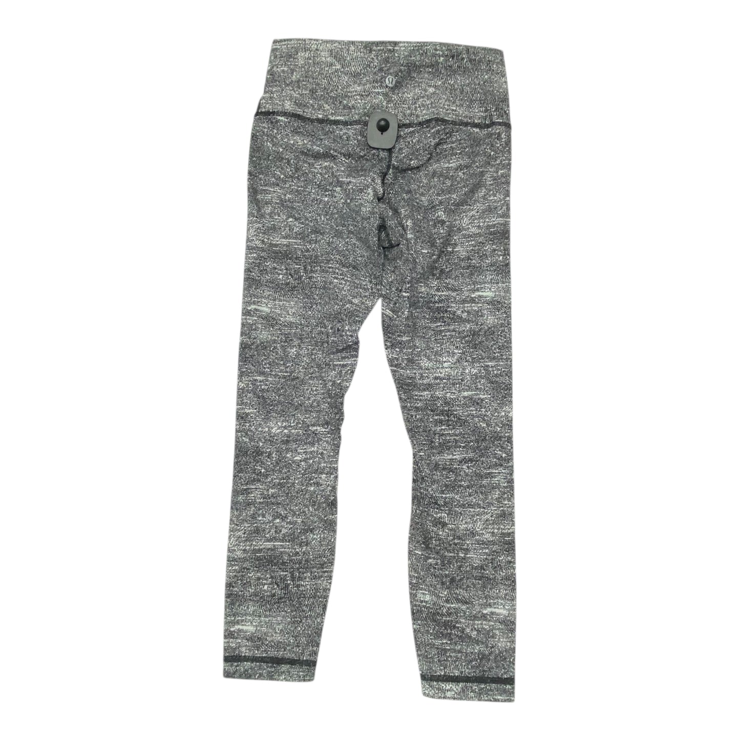 Athletic Leggings By Lululemon In Black & Grey, Size:8