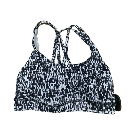 Athletic Bra By Lululemon In Black & Grey, Size:4
