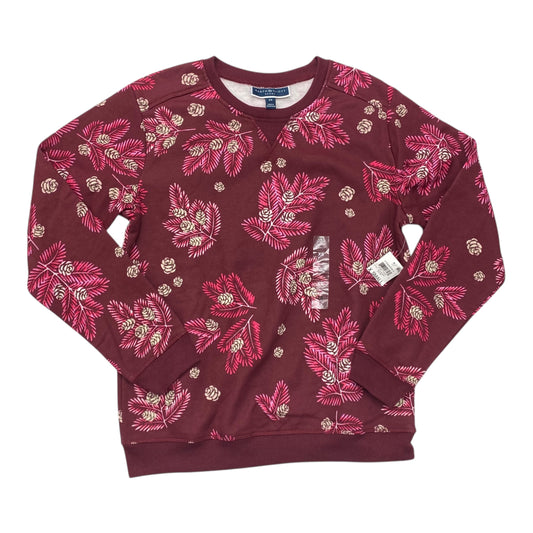 Top Ls By Karen Scott In Maroon, Size:Xs