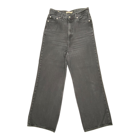 Jeans Straight By Levis In Black Denim, Size:8