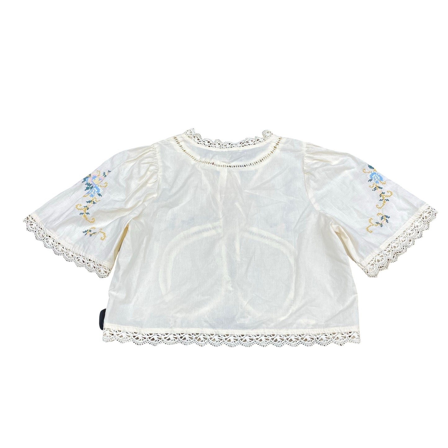 Top Ss By Jennifer & Grace In Cream & Yellow, Size:M
