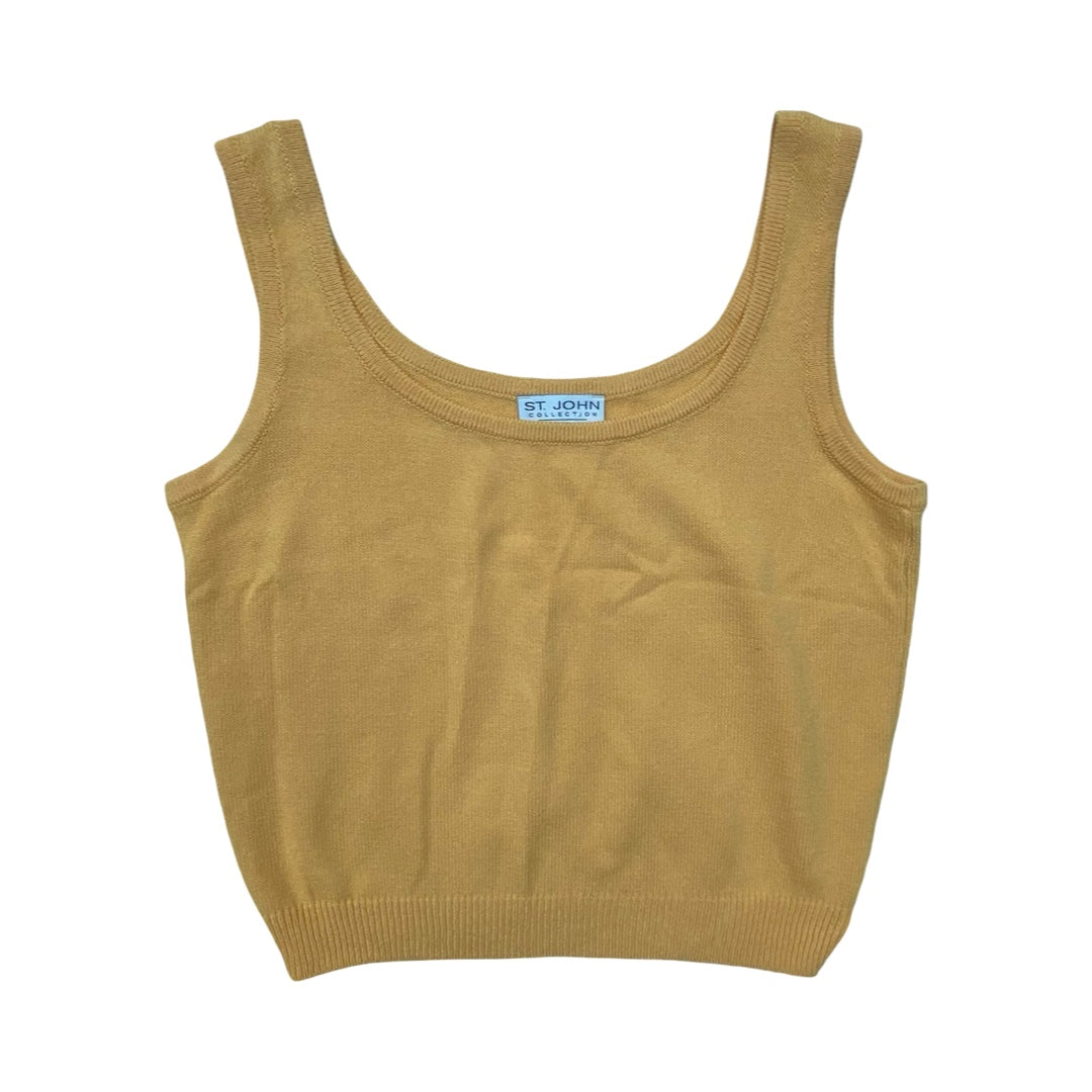 Top Sleeveless Luxury Designer By St John Collection In Orange, Size:L