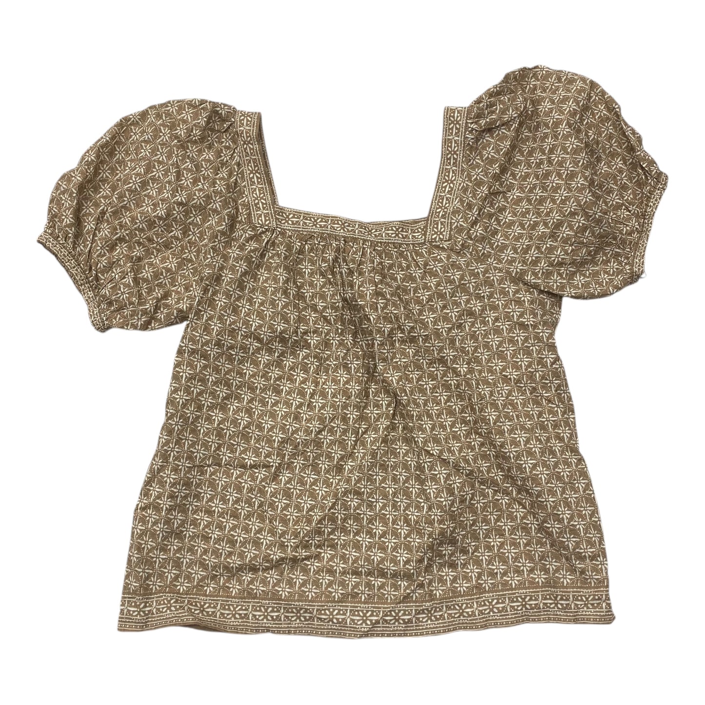 Top Ss By Max Studio In Brown & White, Size:M