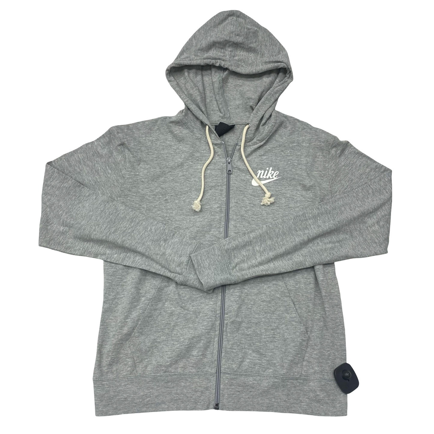 Athletic Jacket By Nike In Grey, Size:S