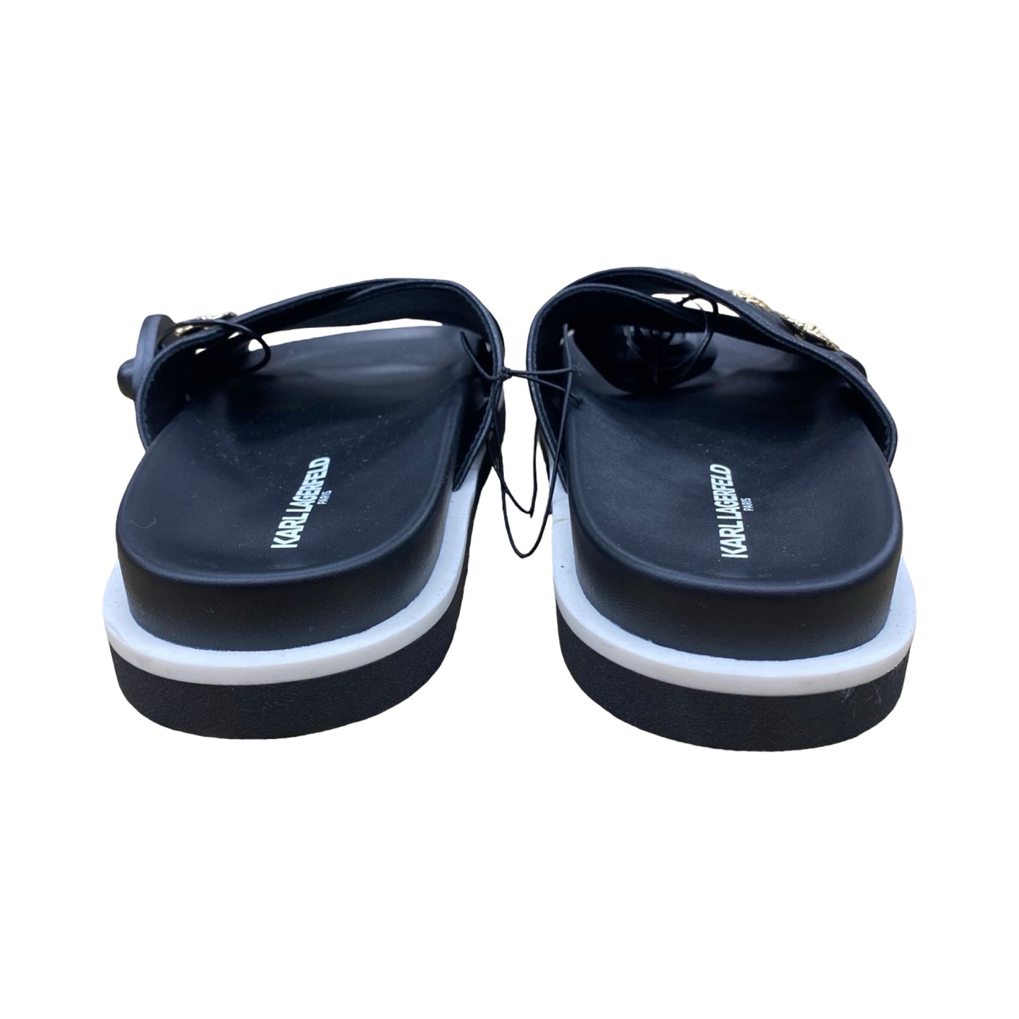 Sandals Designer By Karl Lagerfeld In Black, Size:7.5