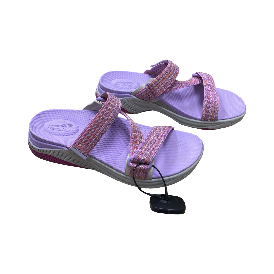 Sandals Flats By Dansko In Pink & Purple, Size:6
