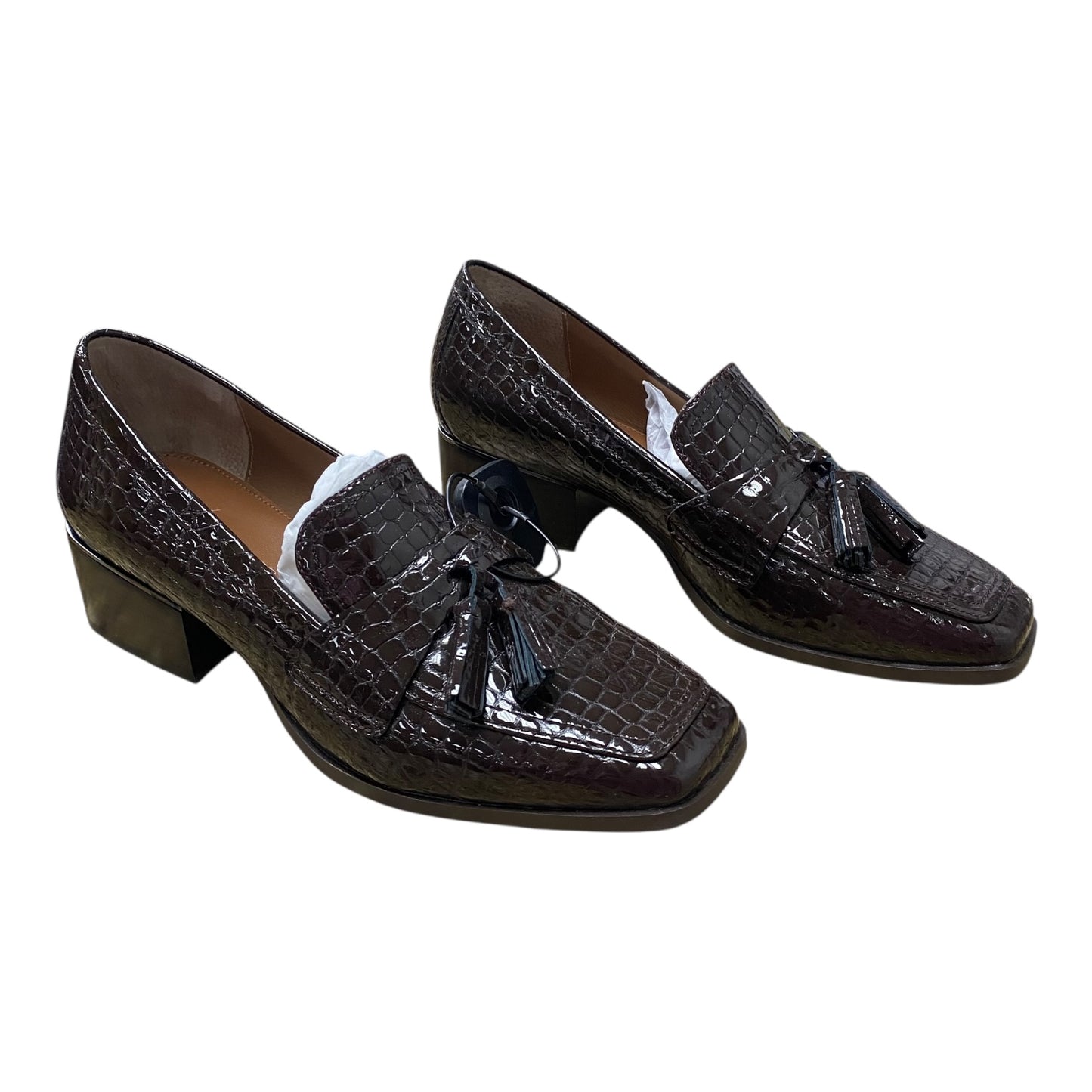 Shoes Heels Block By Donald Pliner In Brown, Size:9