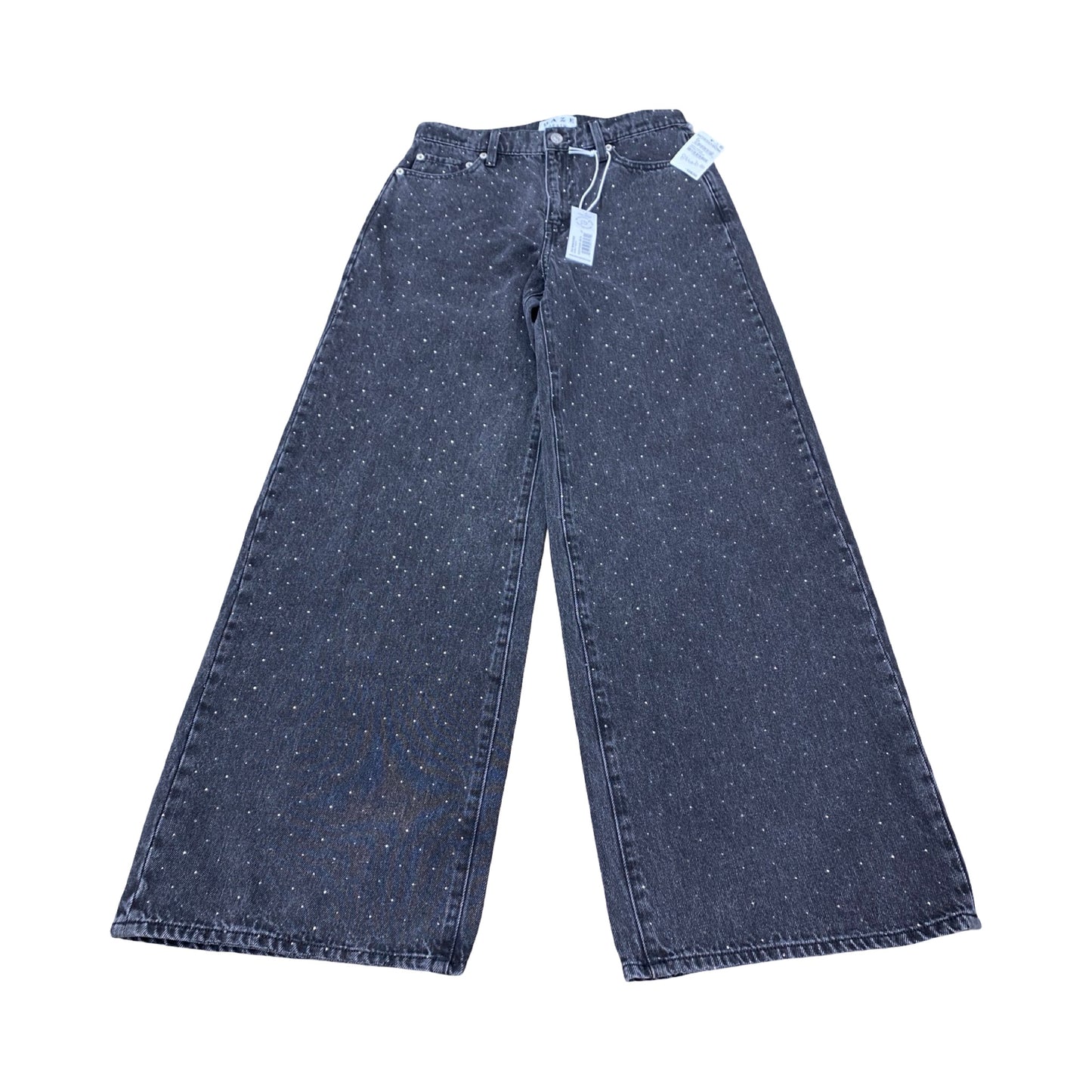 Jeans Wide Leg By Daze In Grey & Silver, Size:4