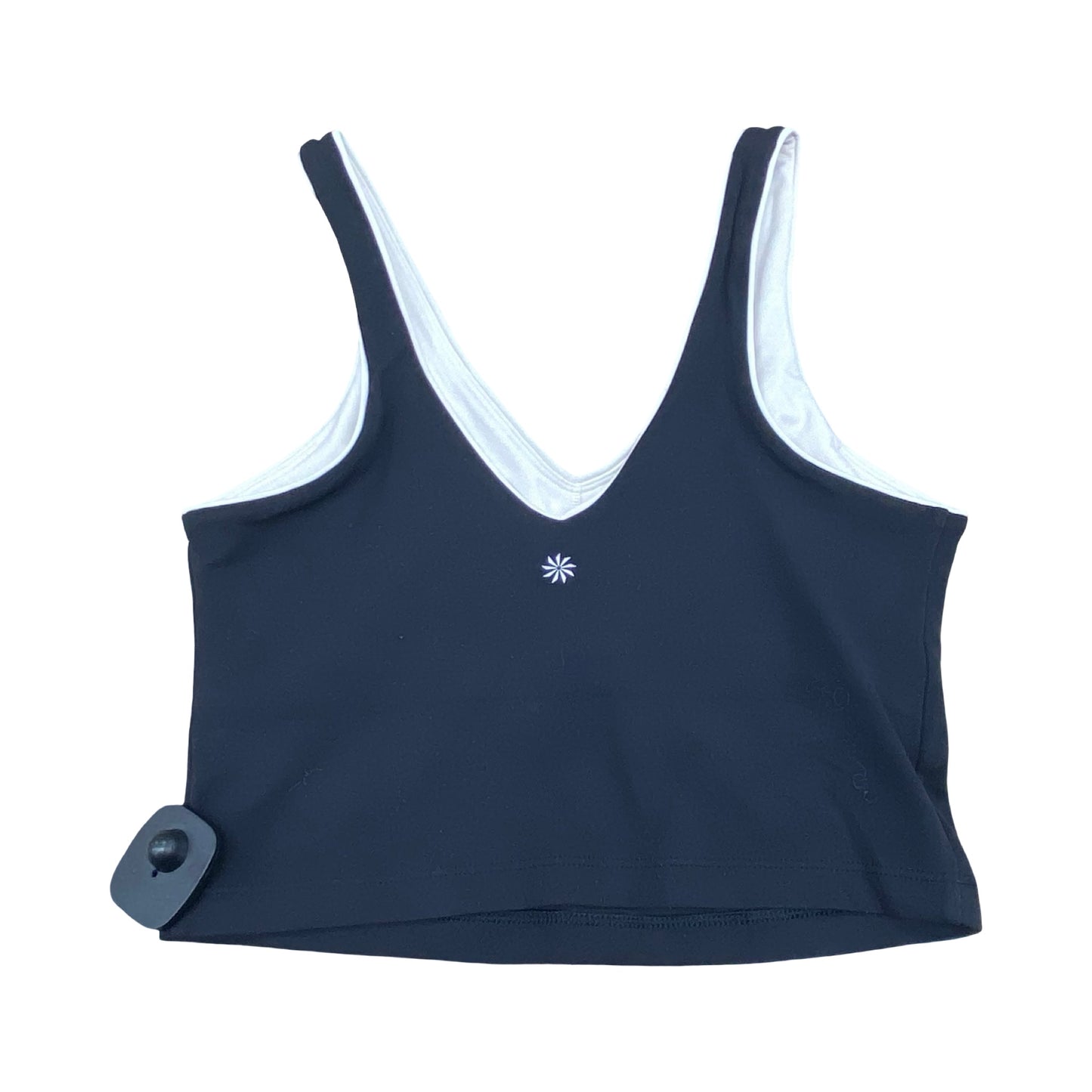 Athletic Tank Top By Athleta In Black & Cream, Size:S