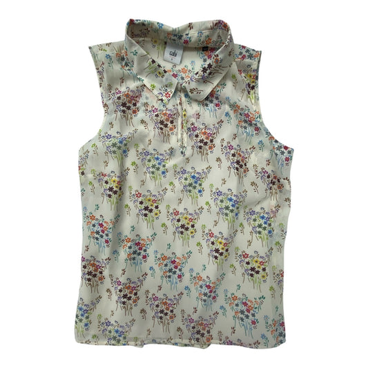 Top Sleeveless By Cabi In Floral Print, Size:S