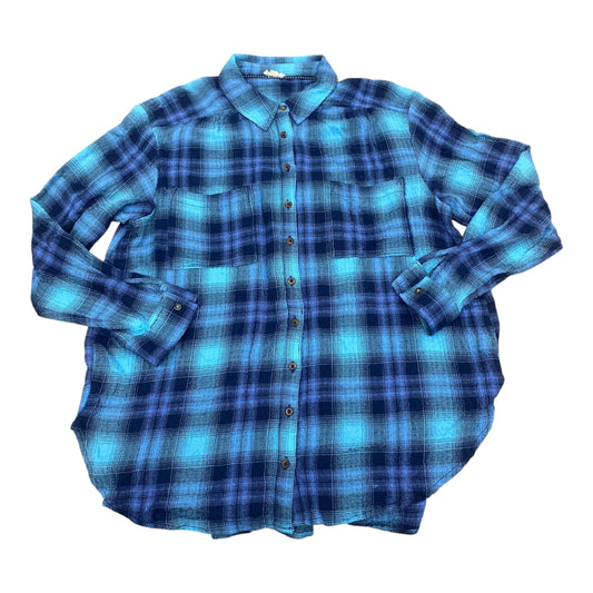 Top Ls By Pilcro In Plaid Pattern, Size:Xl