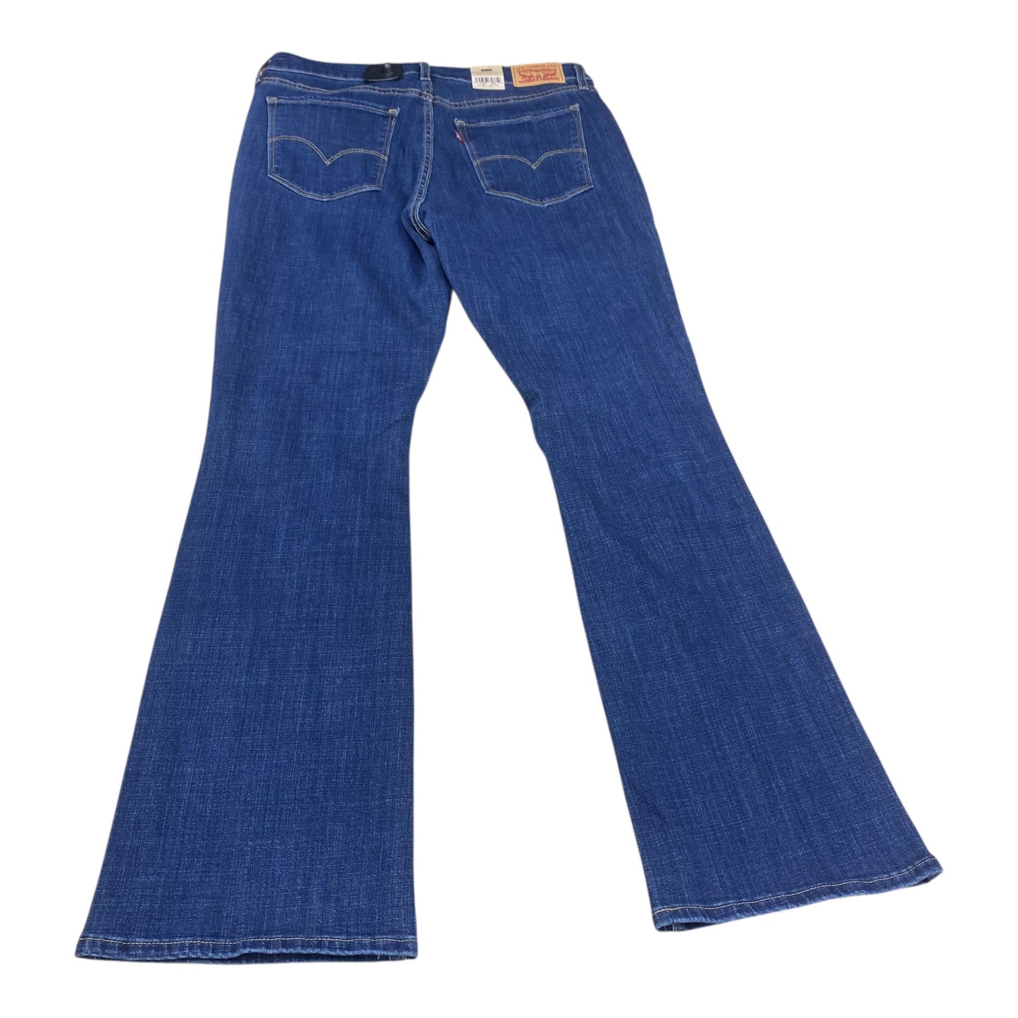 Jeans Boot Cut By Levis In Blue Denim, Size:14