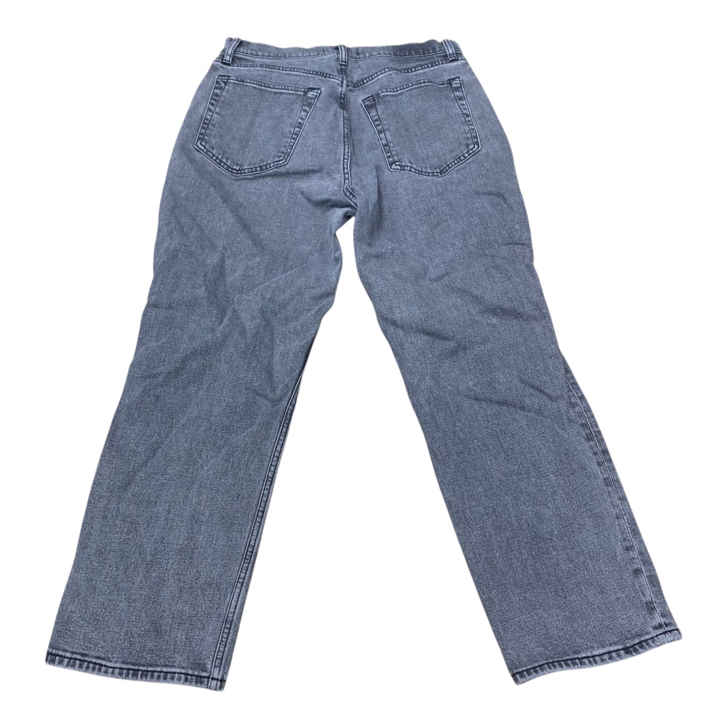 Jeans Straight By Abercrombie And Fitch In Black Denim, Size:10