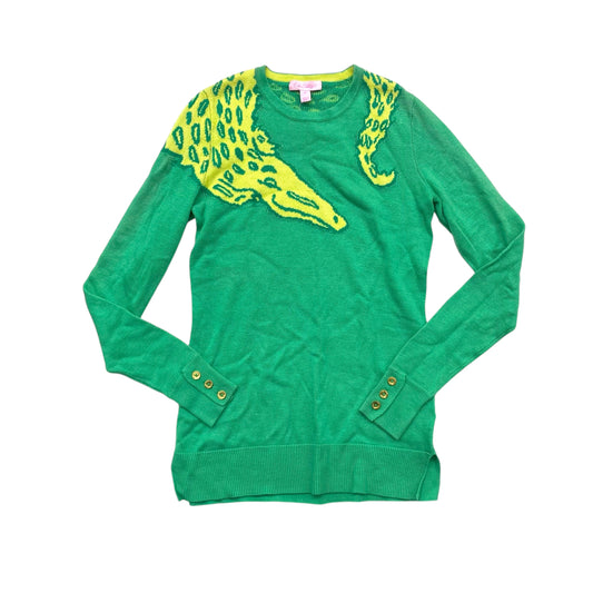 Sweater Designer By Lilly Pulitzer In Green & Yellow, Size:Xs