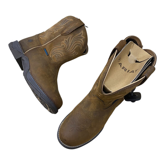 Boots Western By Ariat In Brown, Size:9