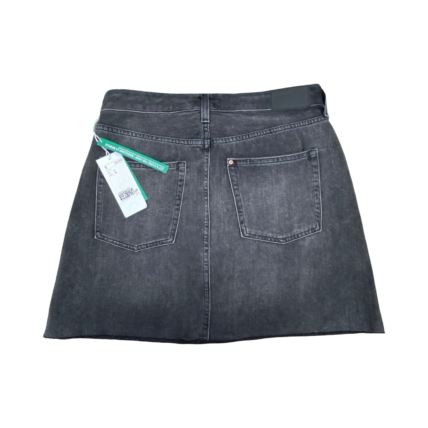 Skirt Mini & Short By H&M In Black Denim, Size:8
