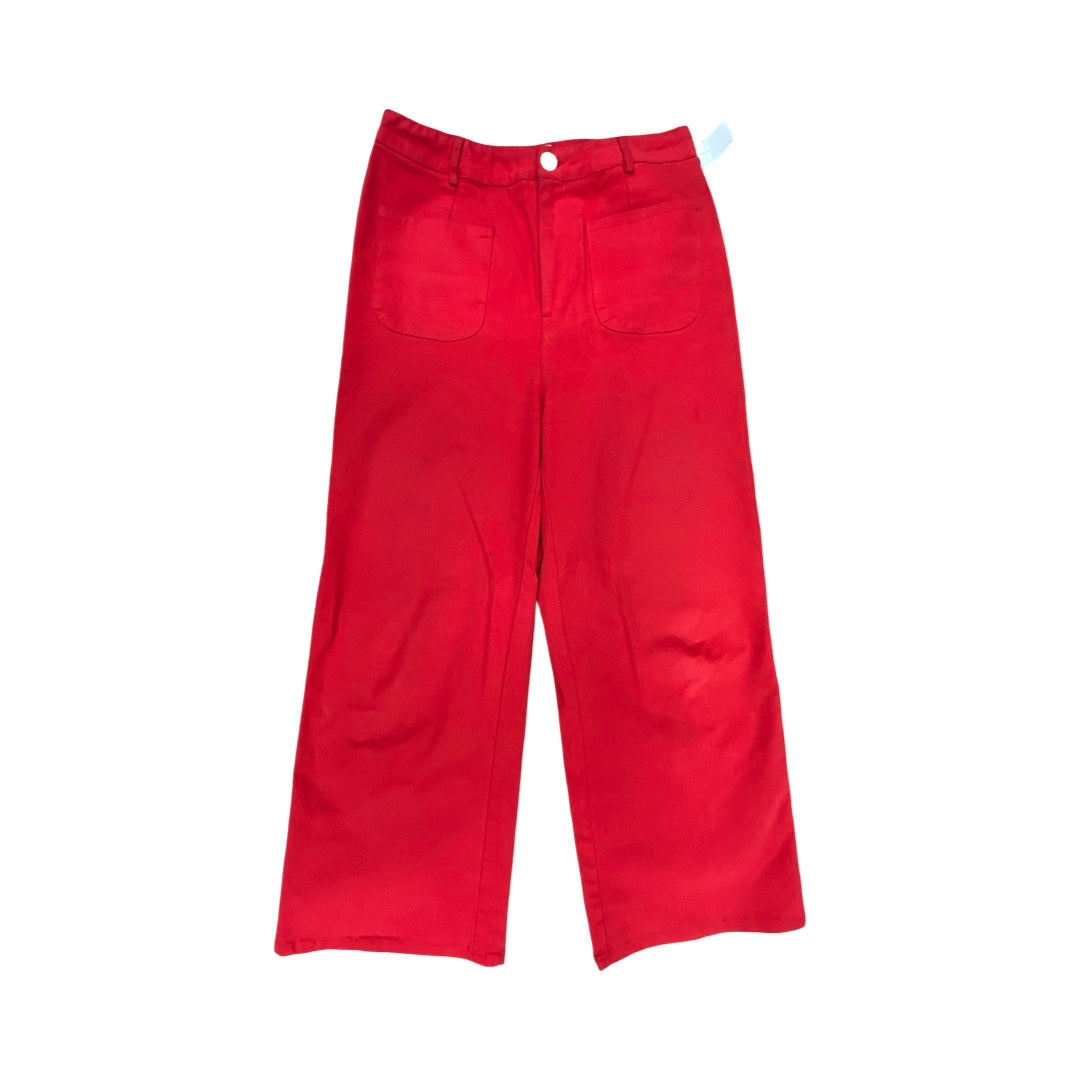 Pants Wide Leg By Entro In Red, Size:M