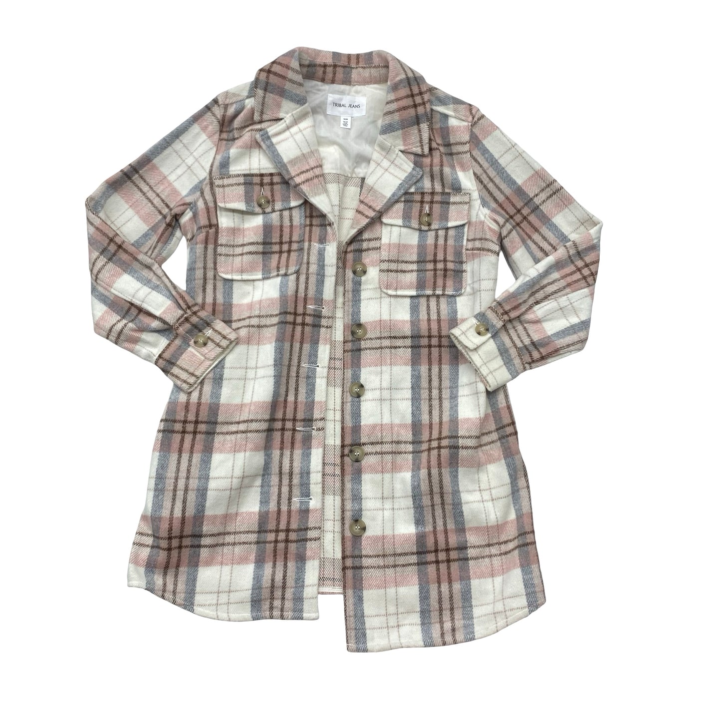 Jacket Shirt By Tribal In Polkadot Pattern, Size:M