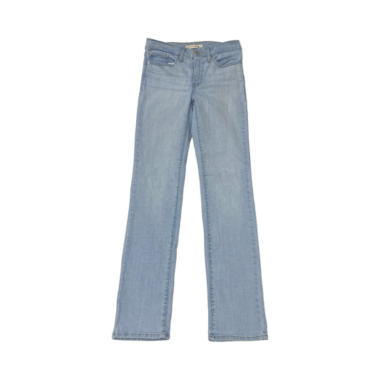 Jeans Straight By Levis In Blue Denim, Size:4