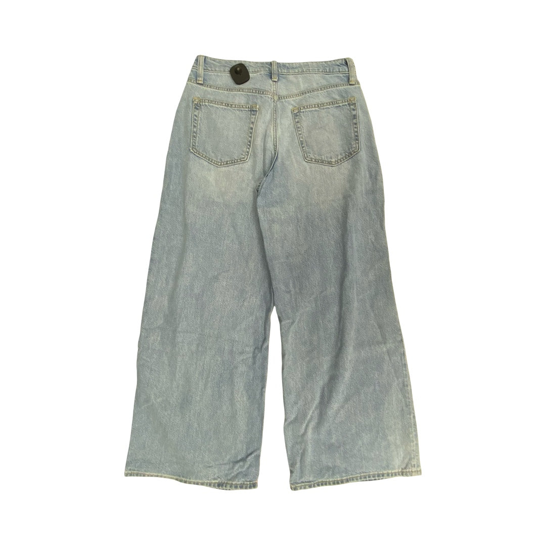 Jeans Wide Leg By Gap In Blue Denim, Size:4