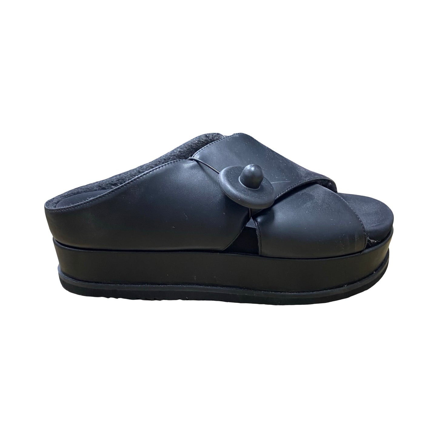 Sandals Heels Platform By Roam In Black, Size:10