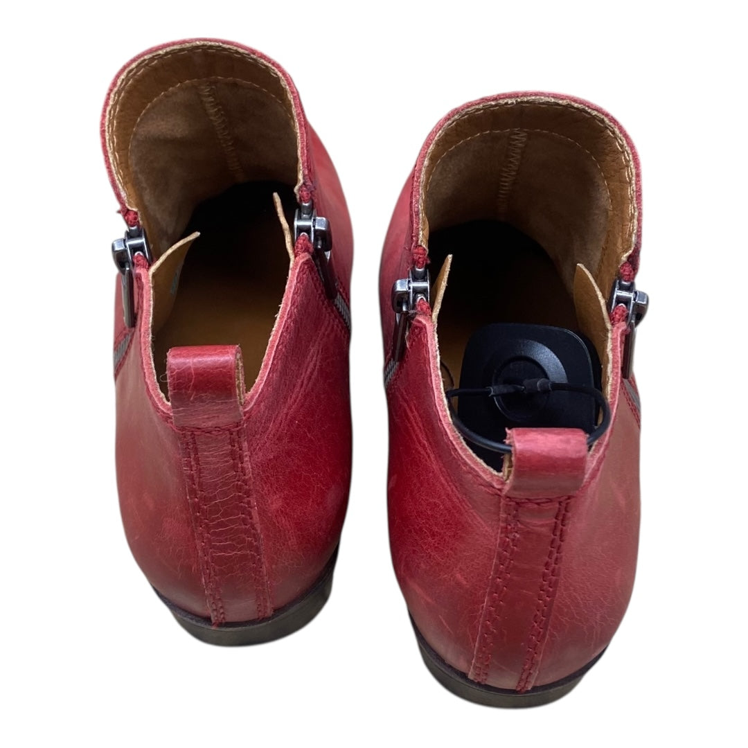 Boots Ankle Heels By Lucky Brand In Red, Size:6