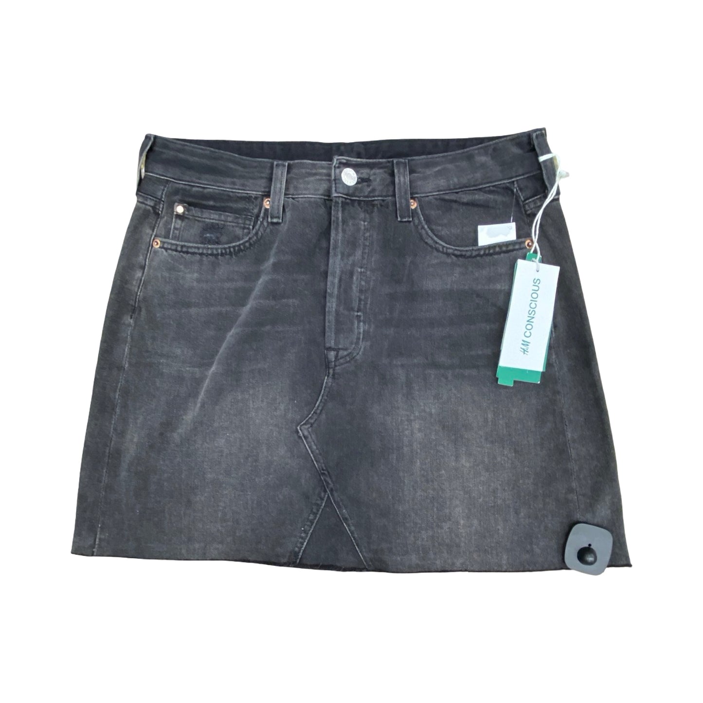 Skirt Mini & Short By H&M In Black Denim, Size:8