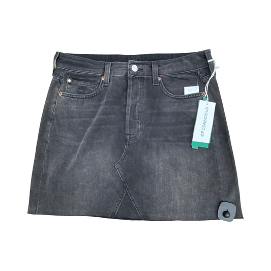 Skirt Mini & Short By H&M In Black Denim, Size:8