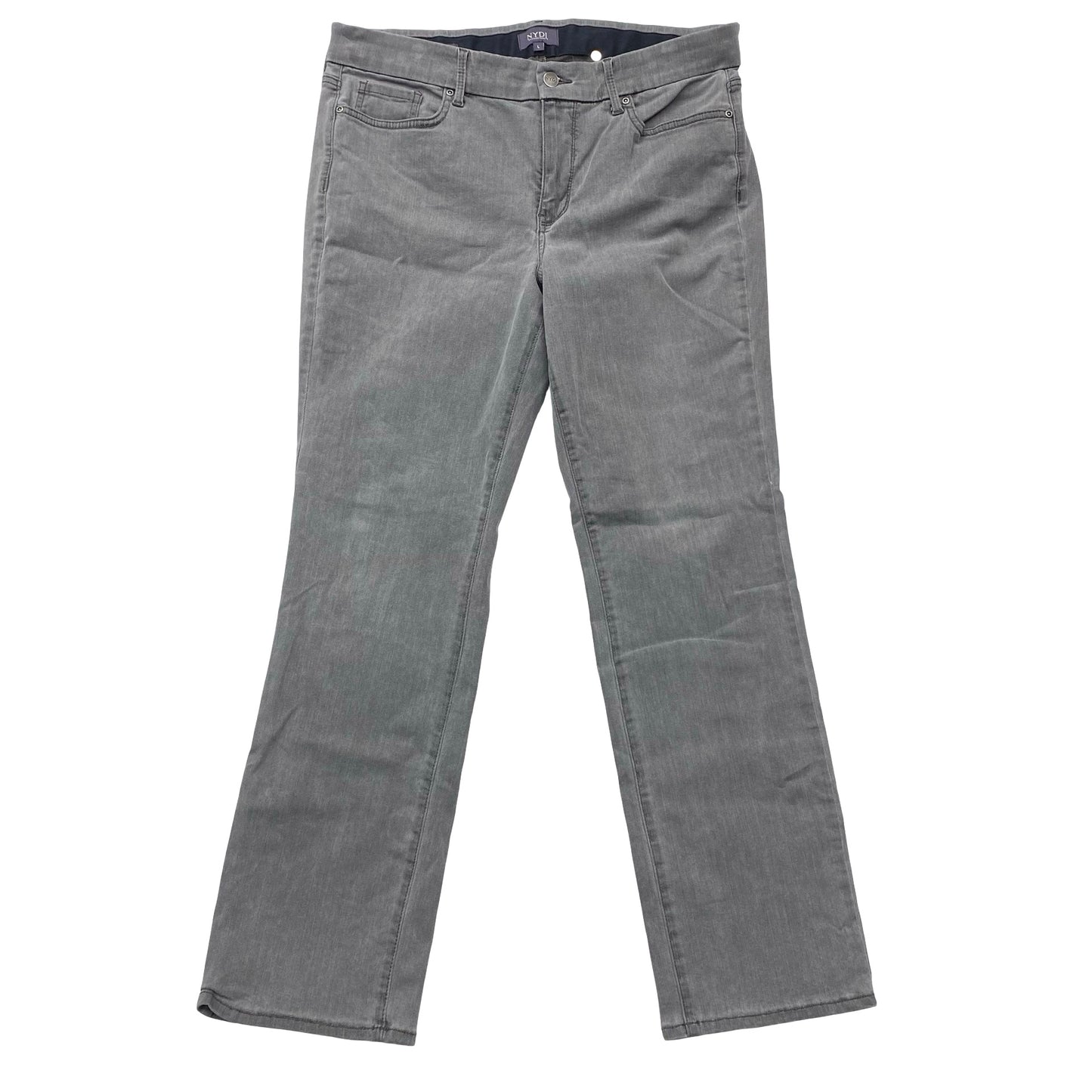 Jeans Straight By Not Your Daughters Jeans In Grey Denim, Size:L