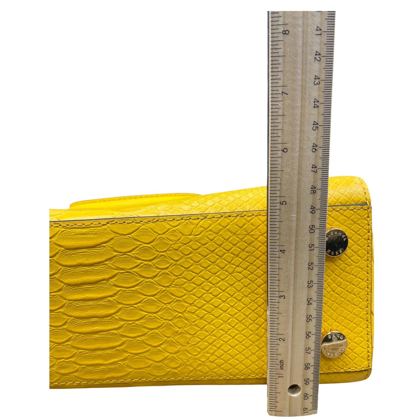 Handbag Designer By Michael Kors In Yellow, Size:Large