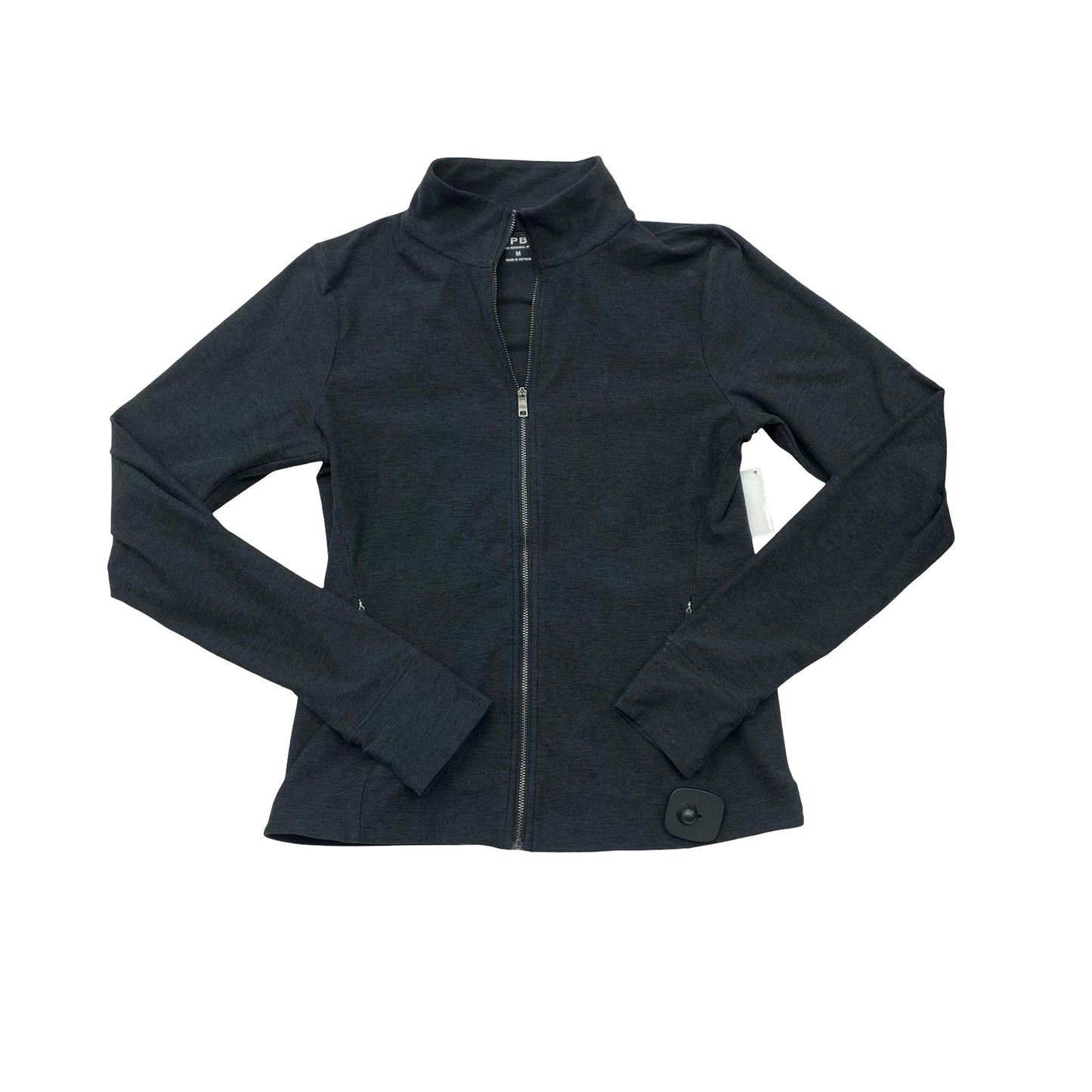 Athletic Top Ls Collar By Ypb In Grey, Size:M