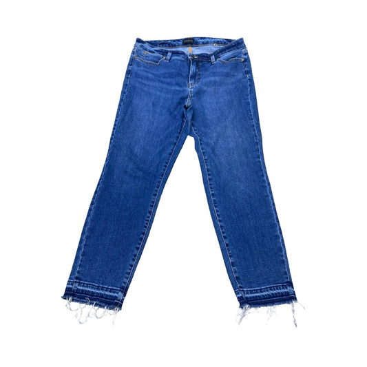 Jeans Straight By Talbots In Blue Denim, Size:10P