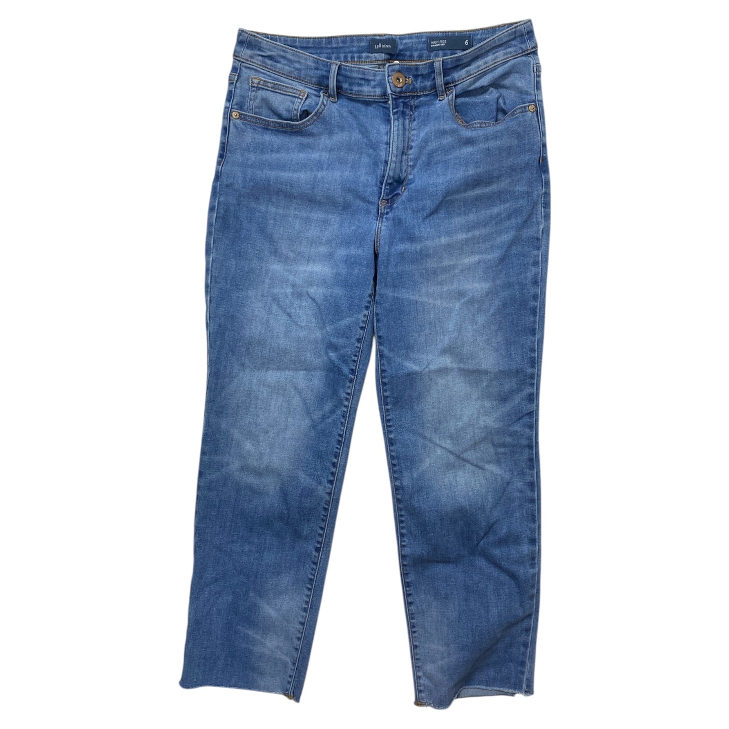 Jeans Straight By J. Jill In Blue Denim, Size:6