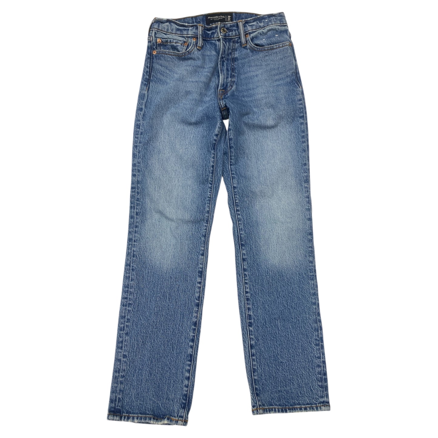 Jeans Straight By Abercrombie And Fitch In Blue Denim, Size:8