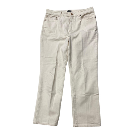 Jeans Boot Cut By Talbots In Beige, Size:12