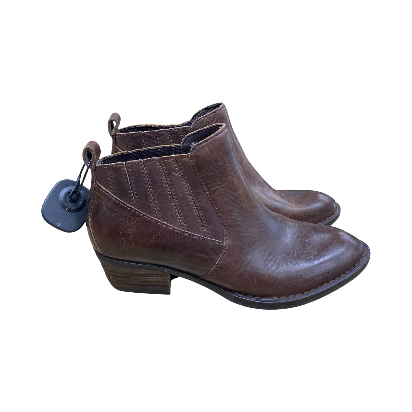 Boots Ankle Heels By Born In Brown, Size:8