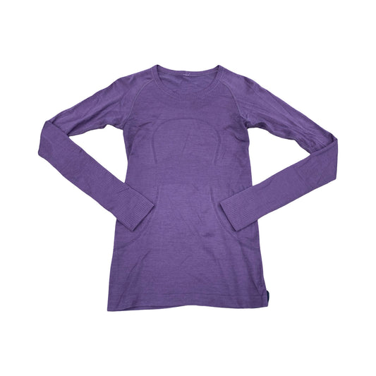 Athletic Top Ls Crewneck By Lululemon In Purple, Size:4