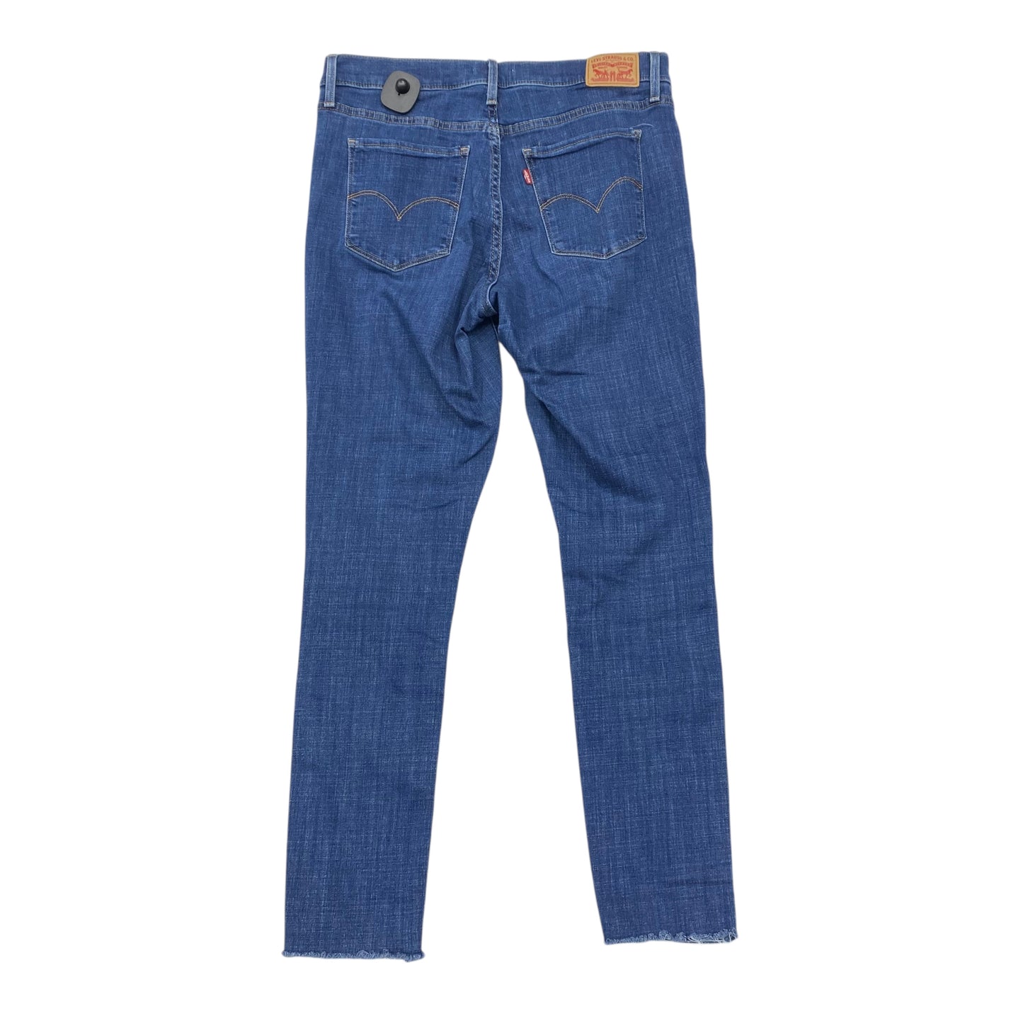 Jeans Skinny By Levis In Blue Denim, Size:12