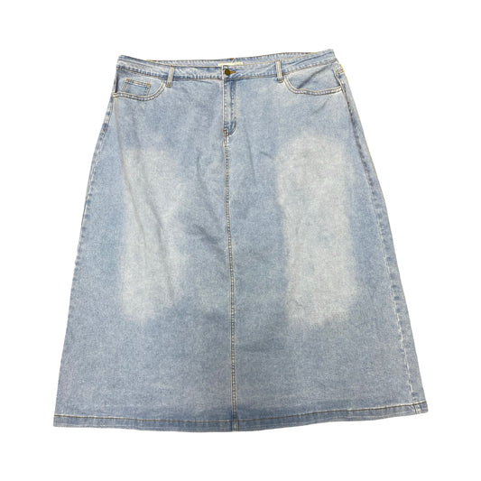 Skirt Maxi By The Mainstreet Exchange In Blue Denim, Size:24