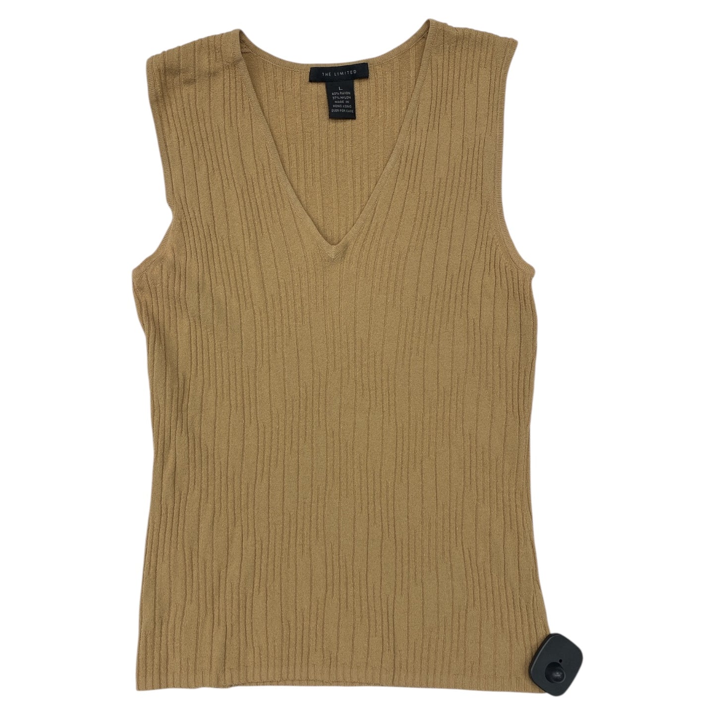 Top Sleeveless By Limited In Brown, Size:L