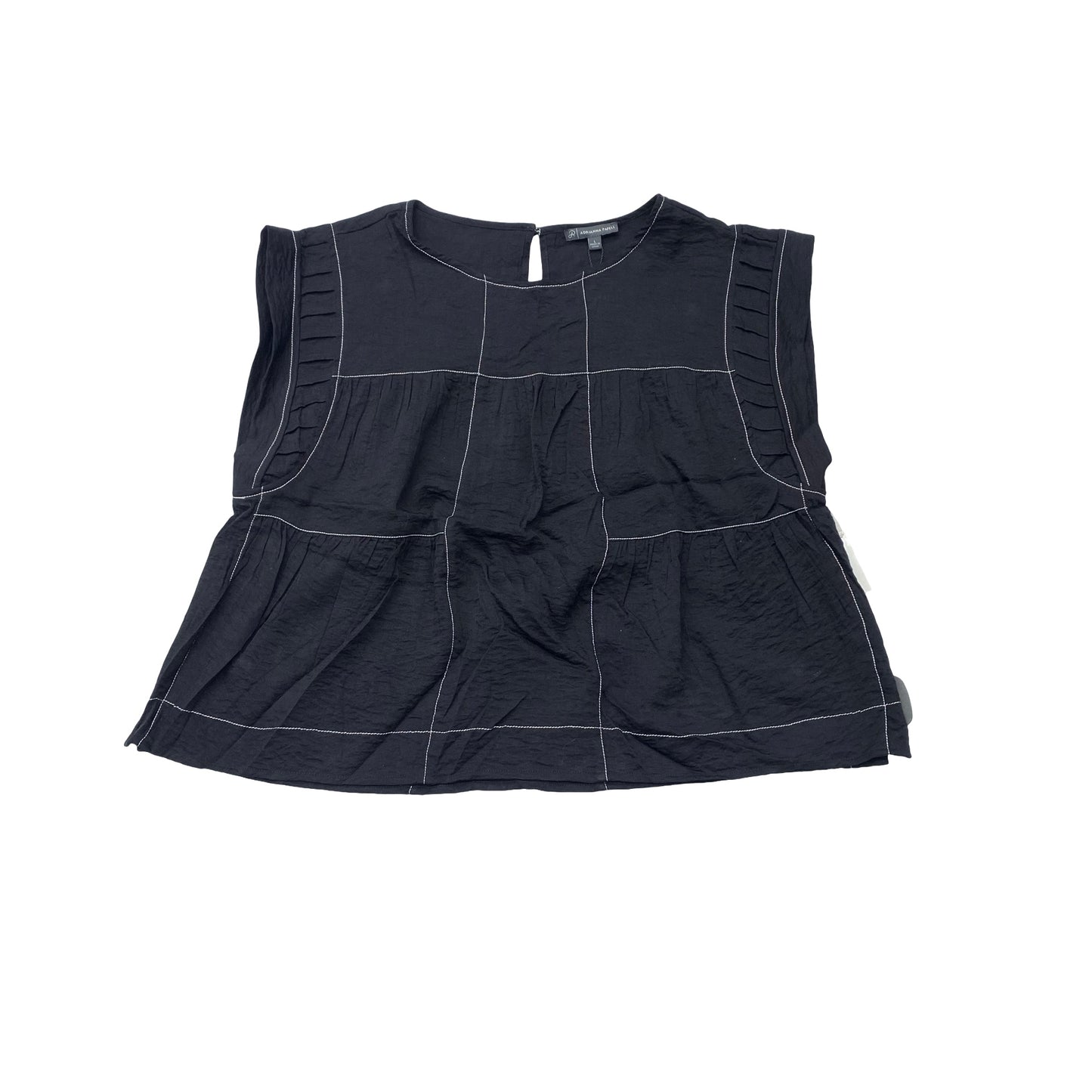 Top Sleeveless By Adrianna Papell In Black, Size:L