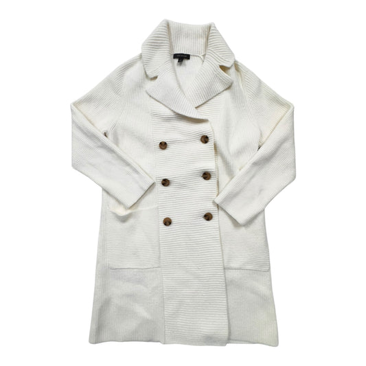 Sweater Cardigan By Ann Taylor In White, Size:L