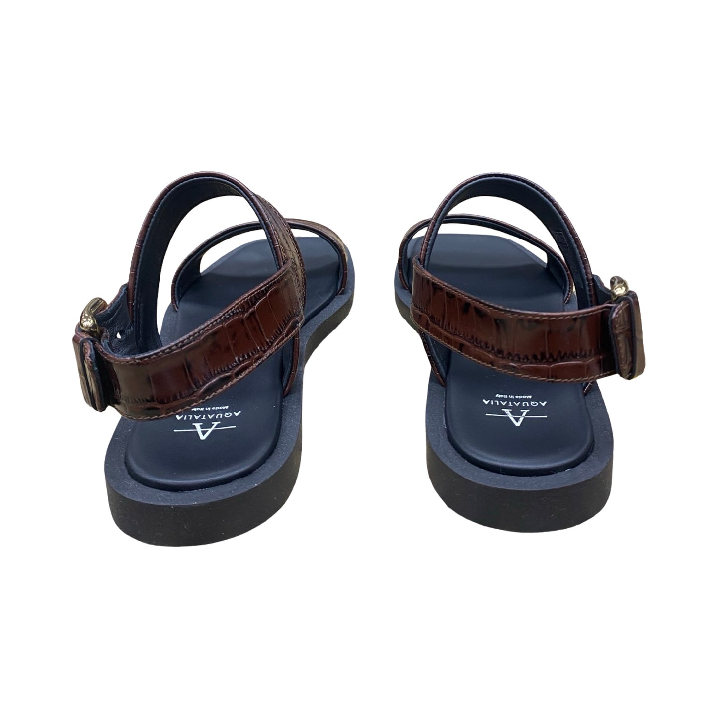Sandals Flats By Aquatalia In Brown, Size:9