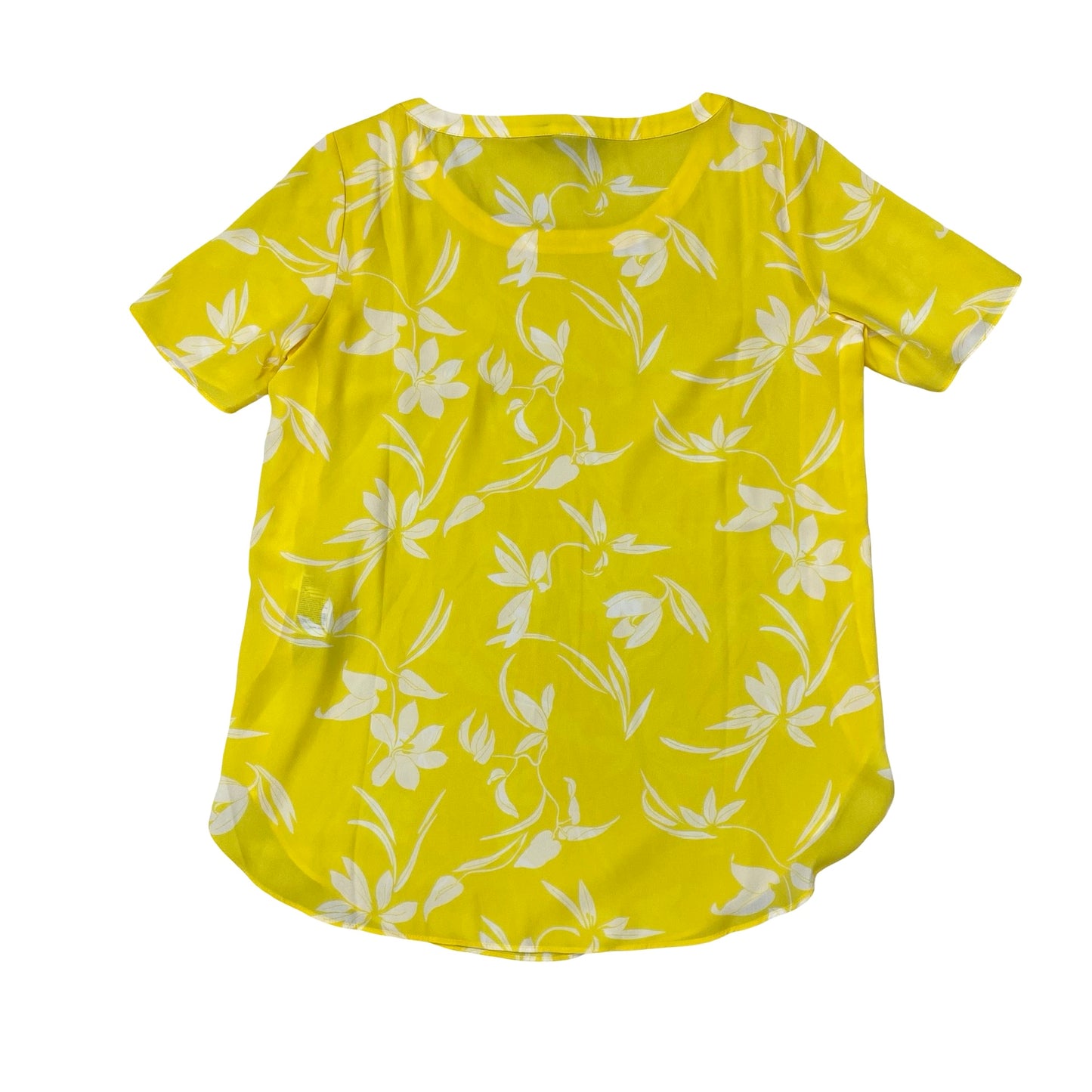 Top Ss By Banana Republic In White & Yellow, Size:S
