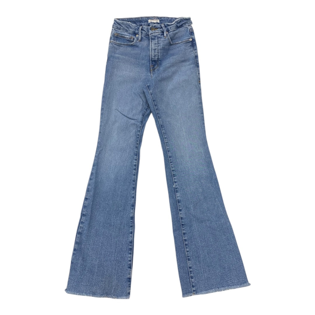 Jeans Flared By Good American In Blue, Size:4L
