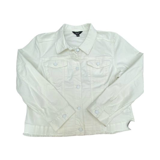 Jacket Denim By Simply Vera In White Denim, Size:Xl